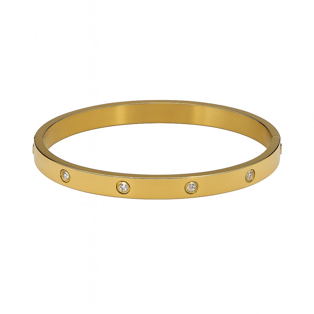 Timeless Sparkle Gold Bangle